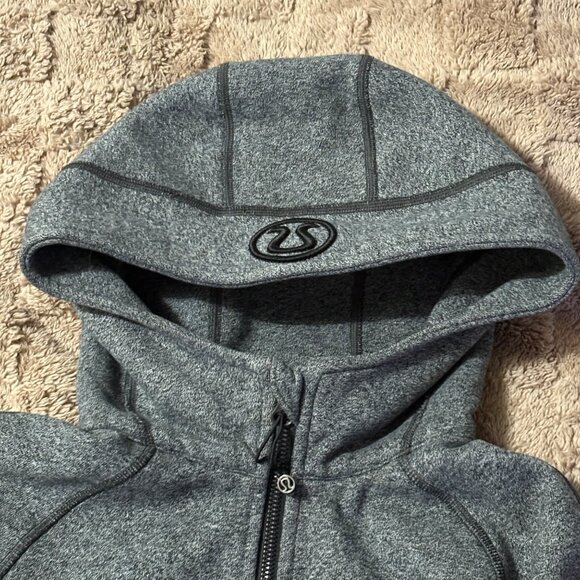 Lululemon X FiT Scuba Hoodie III Speckled Black French Terry Full-Zip Jacket 6 - Picture 4 of 11